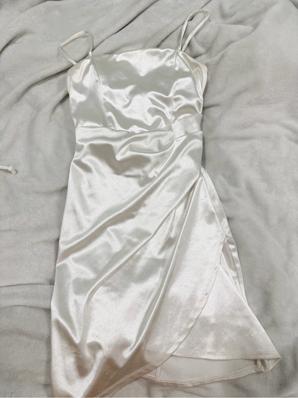Honey and Rosie Sweetheart Drape Royal Sateen Fitted Short Dress, Size XS